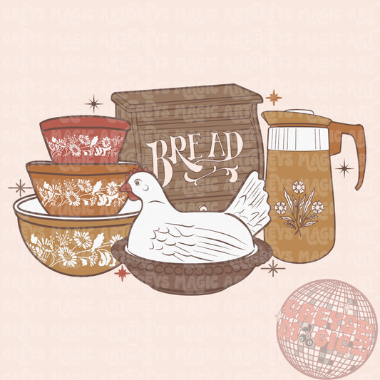 Neutral Vintage Thrifting PNG