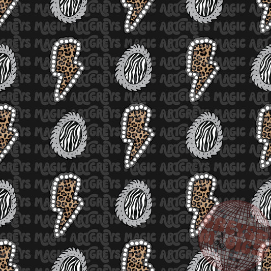 Zebra And Cheetah Conchos Seamless File