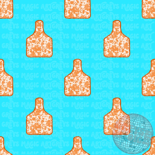 Summer Cow Tag Seamless File