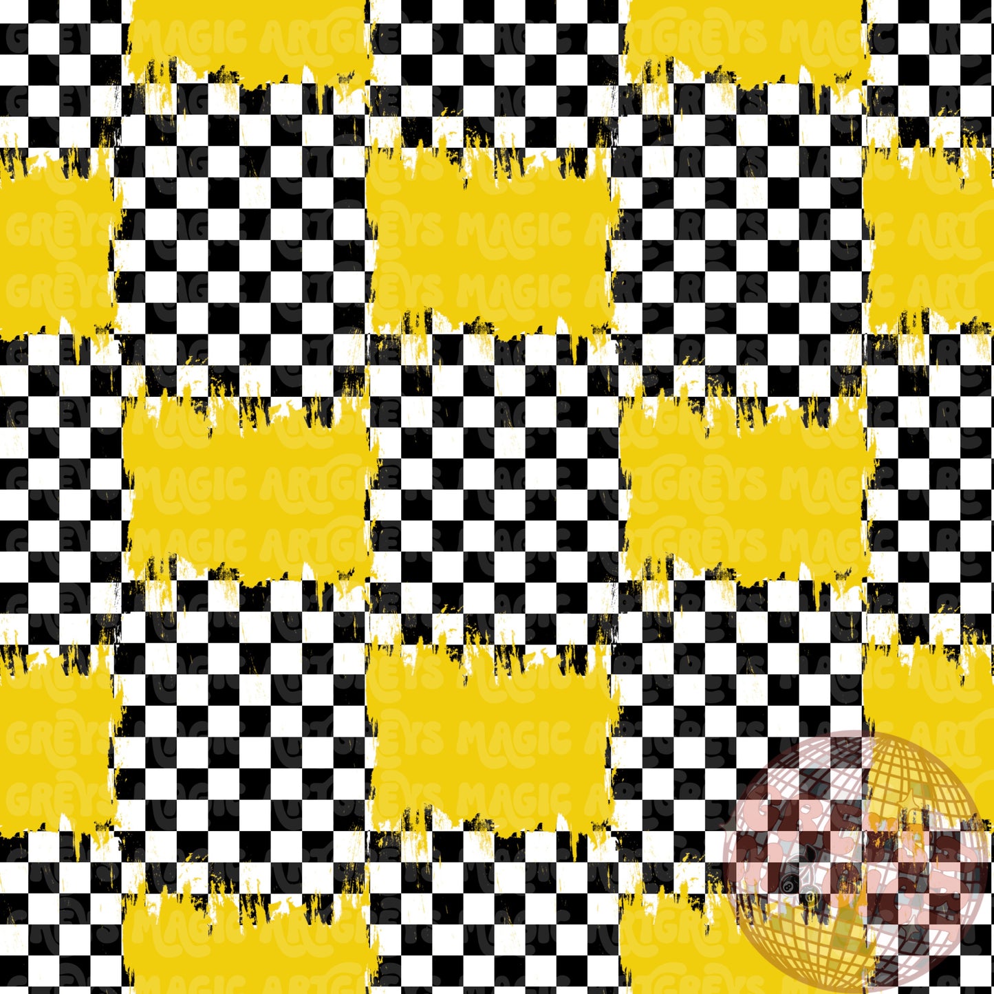 Yellow Checkered Coord Seamless File