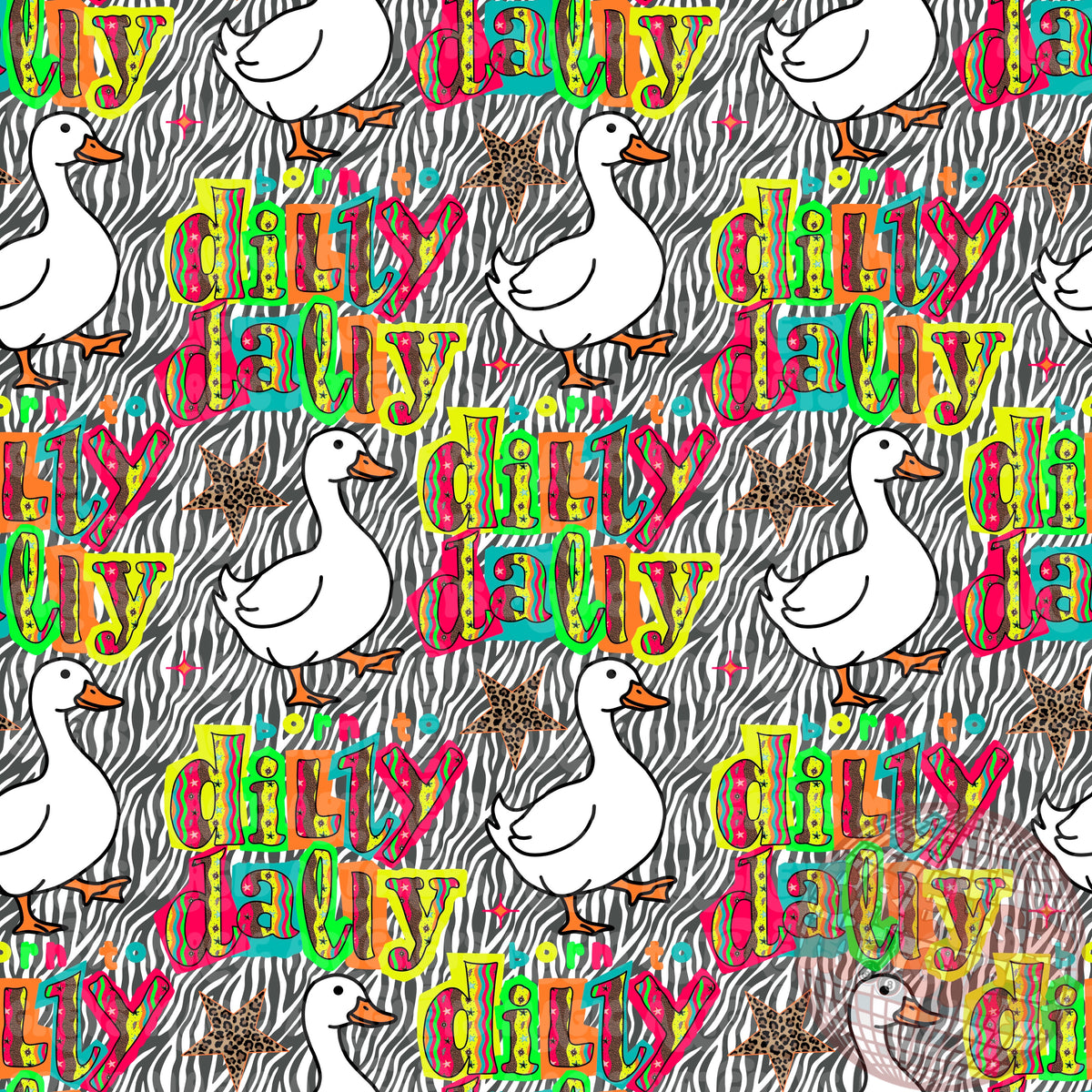Born To Dilly Dally Zebra Seamless File