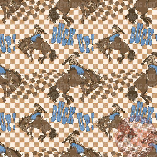 Neutral Checkered Cowboy Buck Up Seamless File