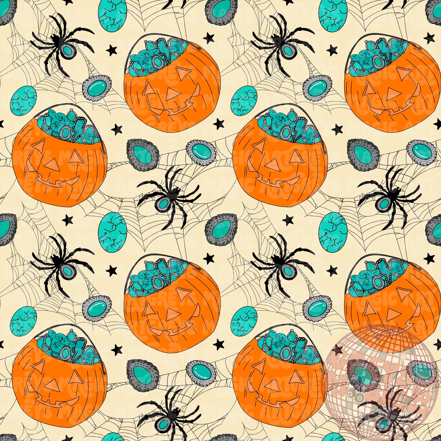 Concho Pumpkin Basket Seamless File