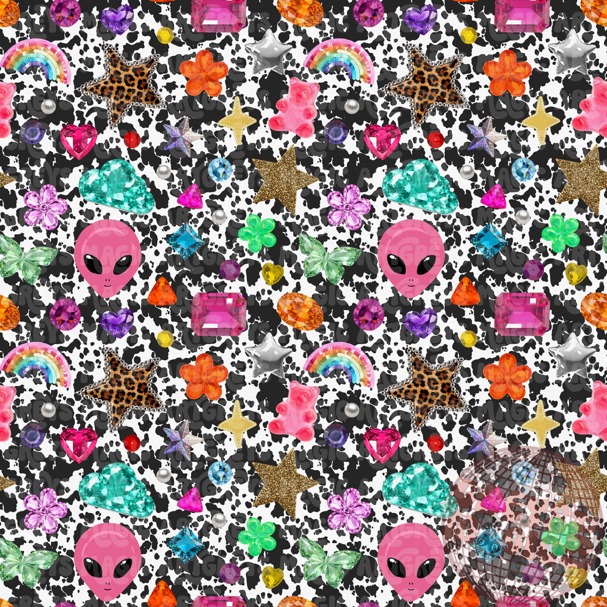Whimsy Cowprint Jewels Seamless File