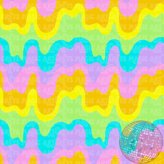 Pastel Groovy Lines Seamless File