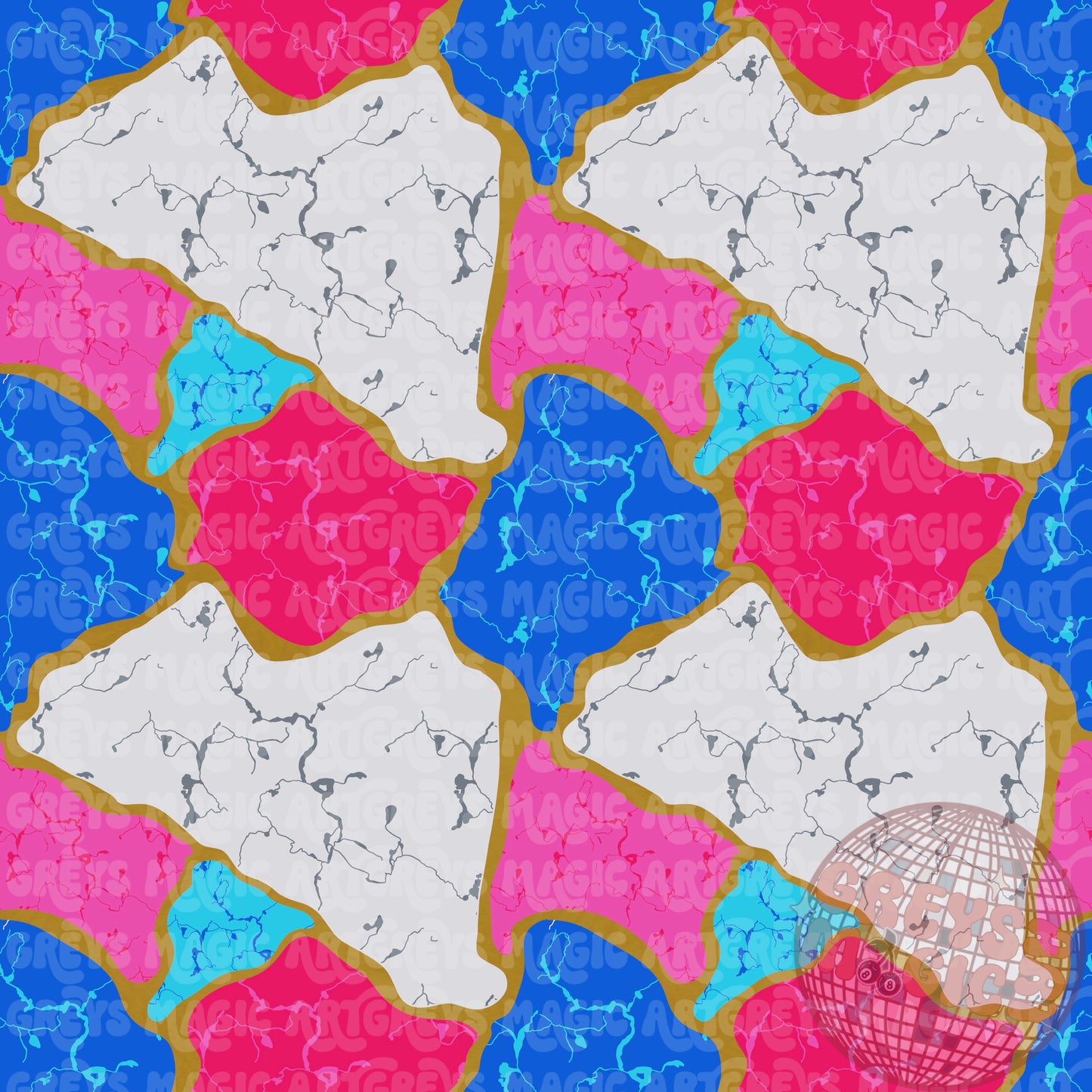 Cotton Candy Turquoise Marble Seamless File