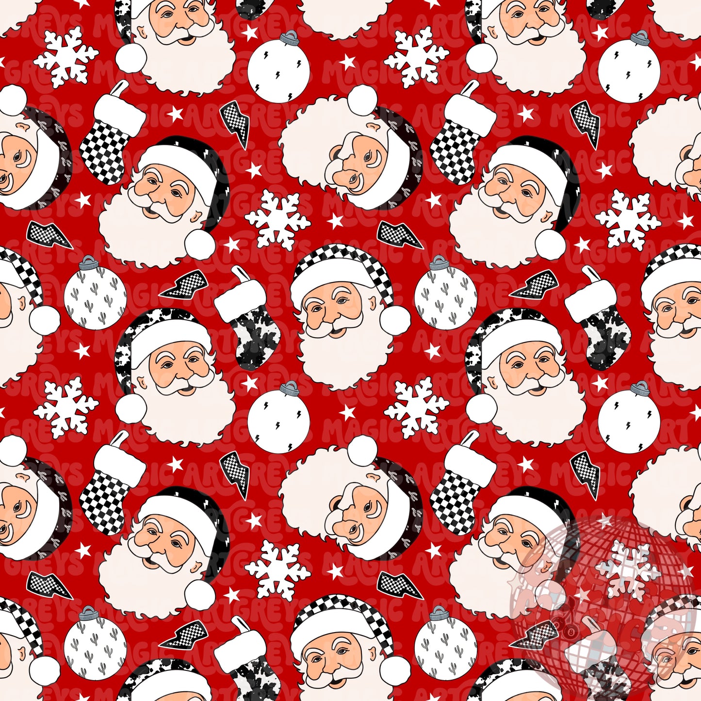 Retro Santa Seamless File