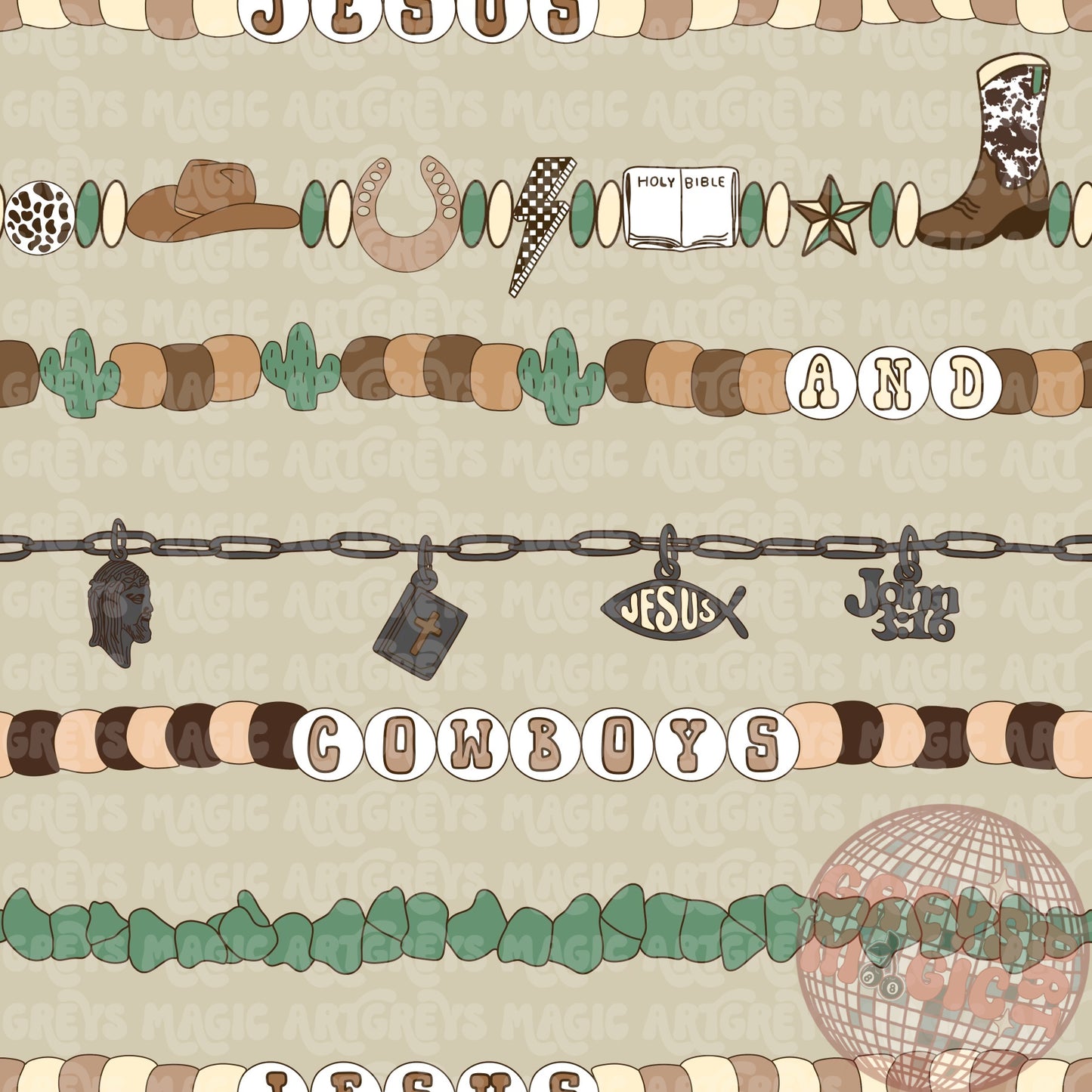 Jesus & Cowboys Seamless File