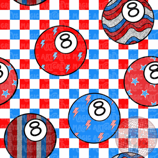 Colored Checkered Dude 8ball Seamless File