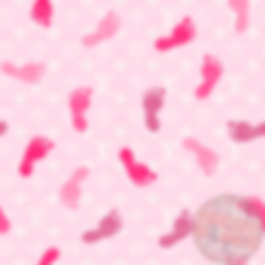 Boujee Pink Girl Footprints Seamless File