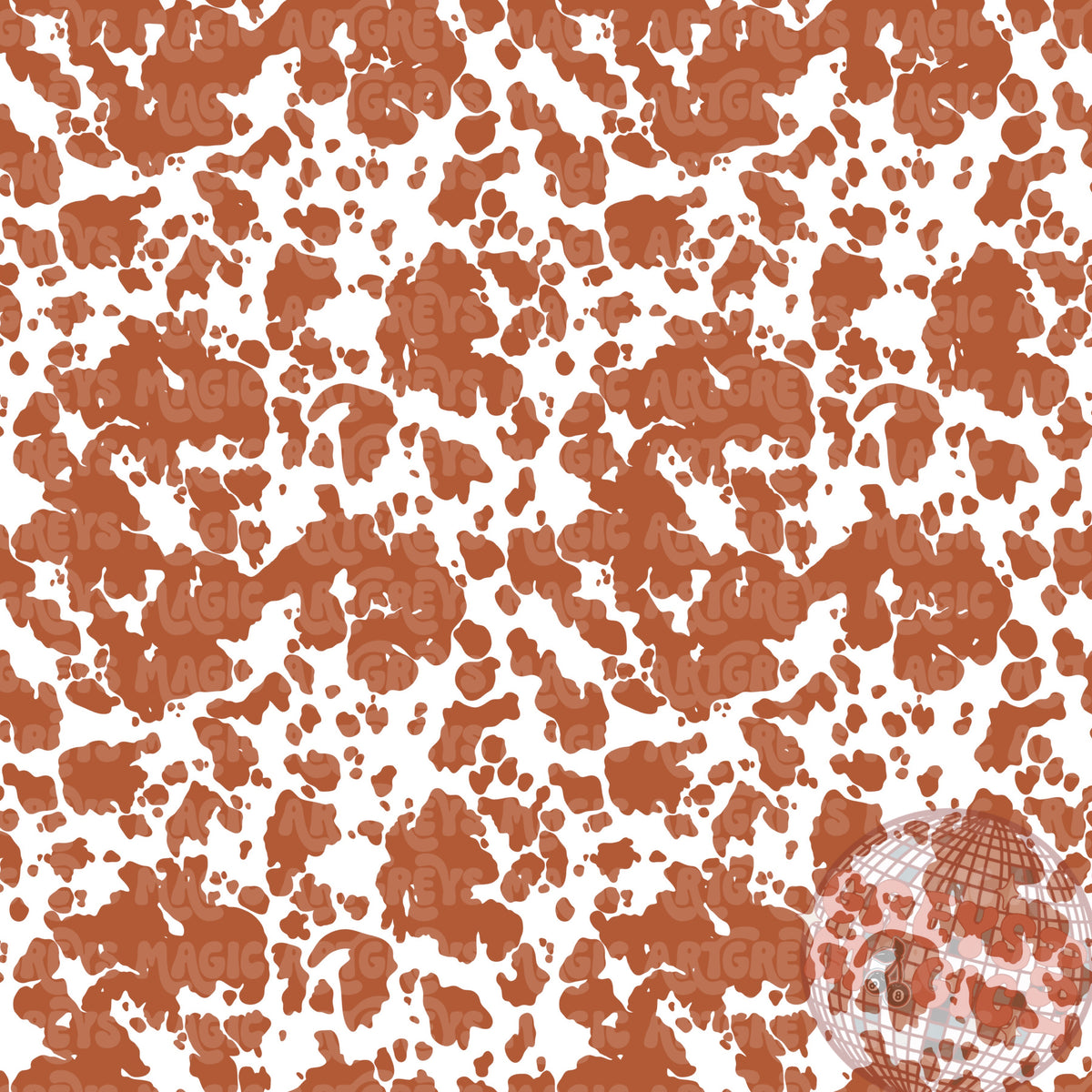 Rustic Orange/Brown Cowprint Cola Coord Seamless File