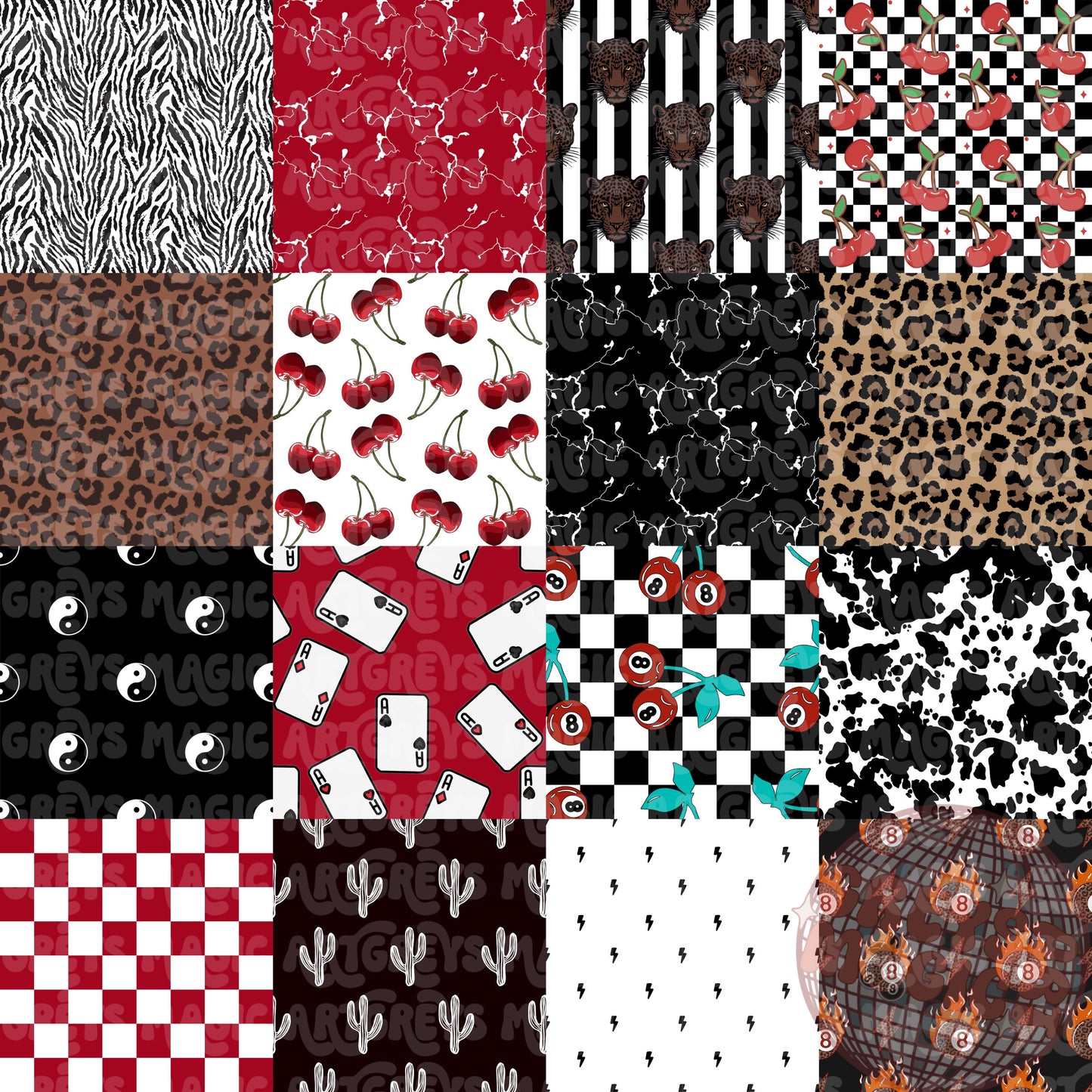 Retro Checkered Mashup Seamless File