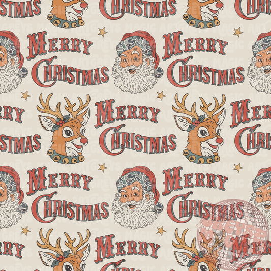 Vintage Merry Christmas Camo Seamless File