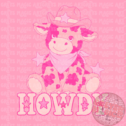 Howdy Pink Cow PNG