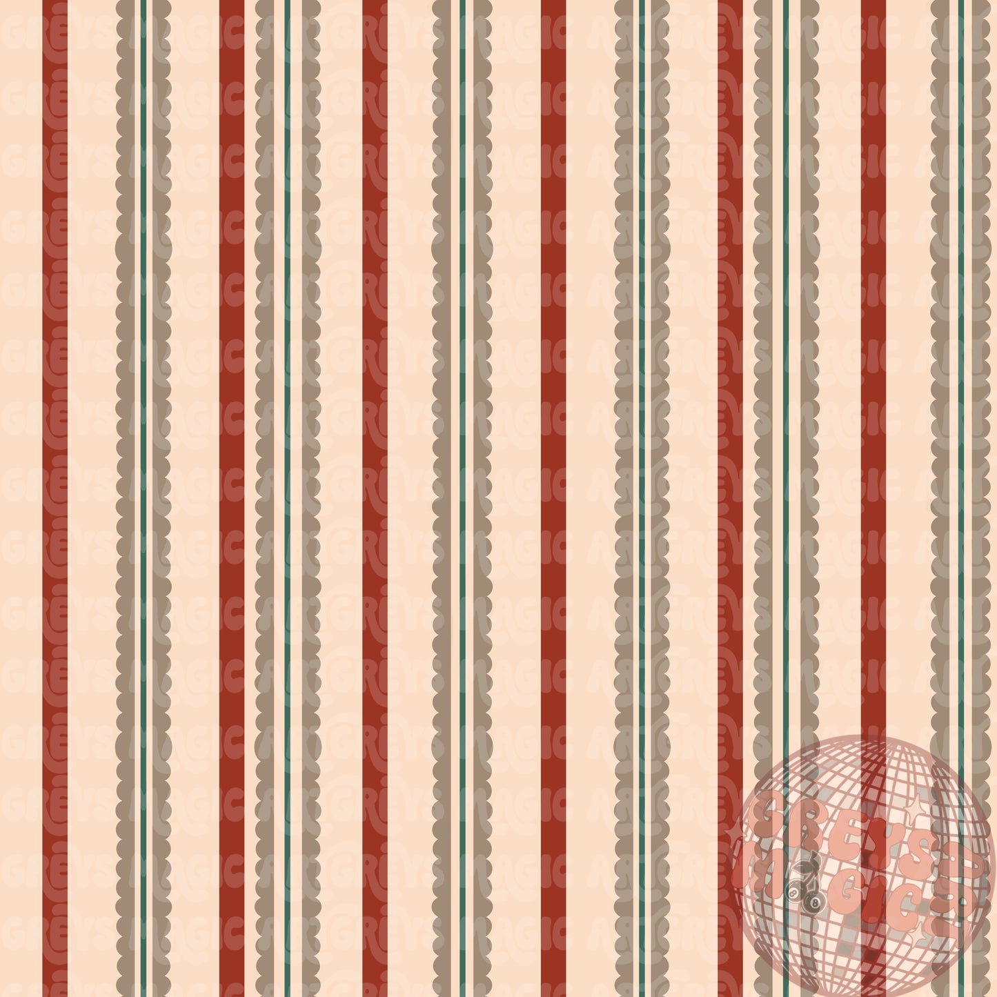 Vintage Christmas Stripes Seamless File