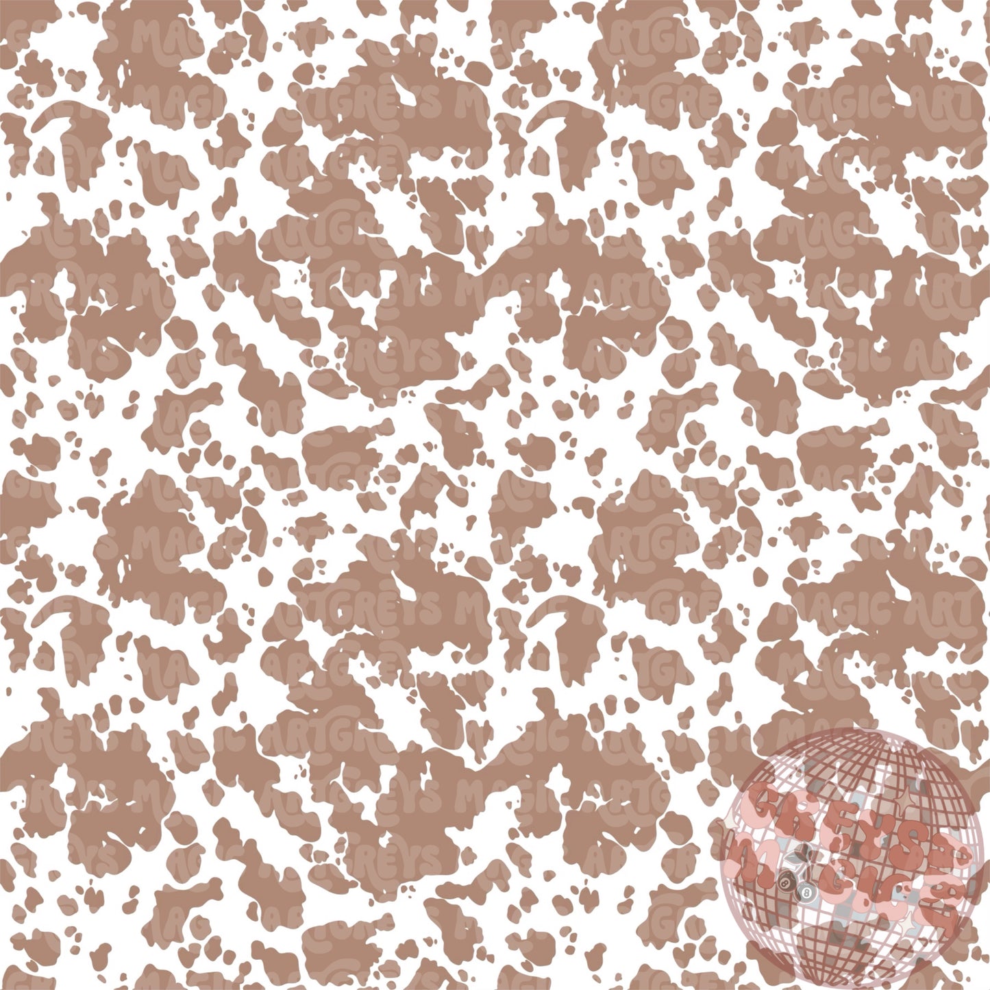 Pray Till The Cows Come Home Brown Cowprint Seamless File