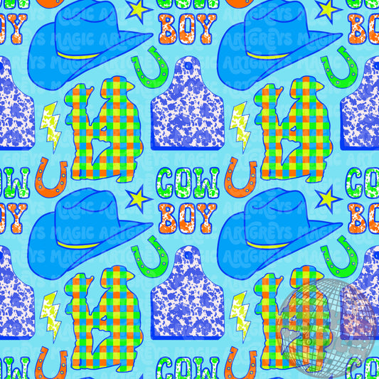 Cowboy Neon Summer Seamless File