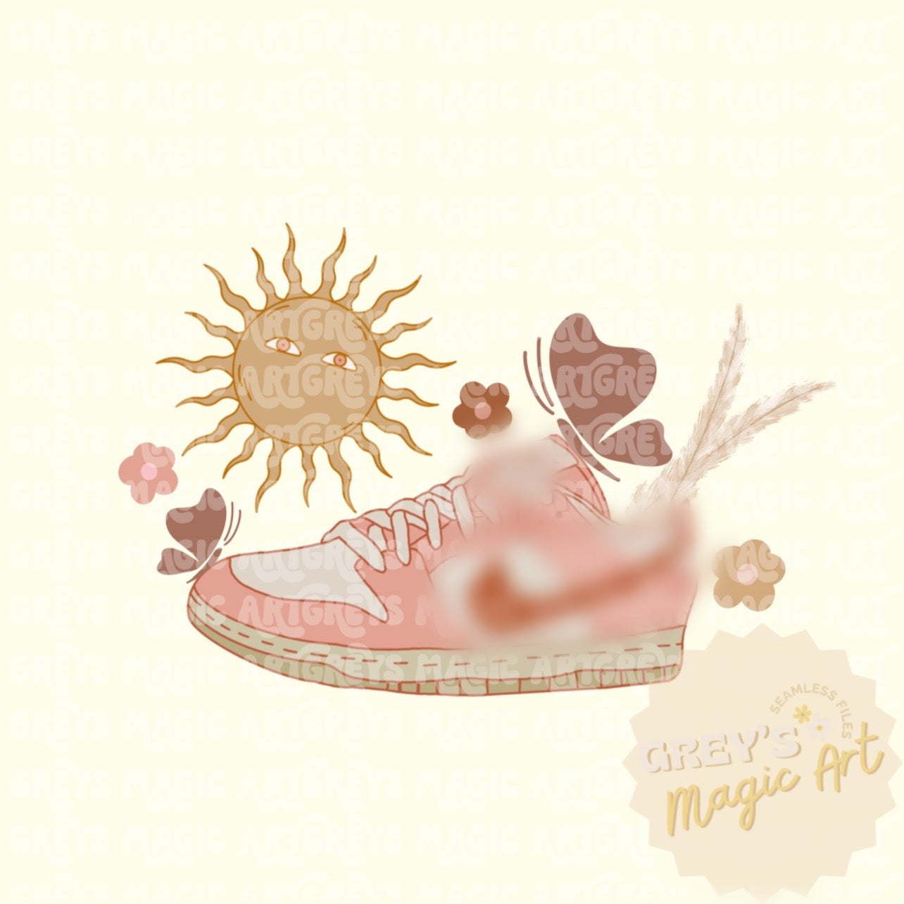 Swoosh Boho Shoe PNG