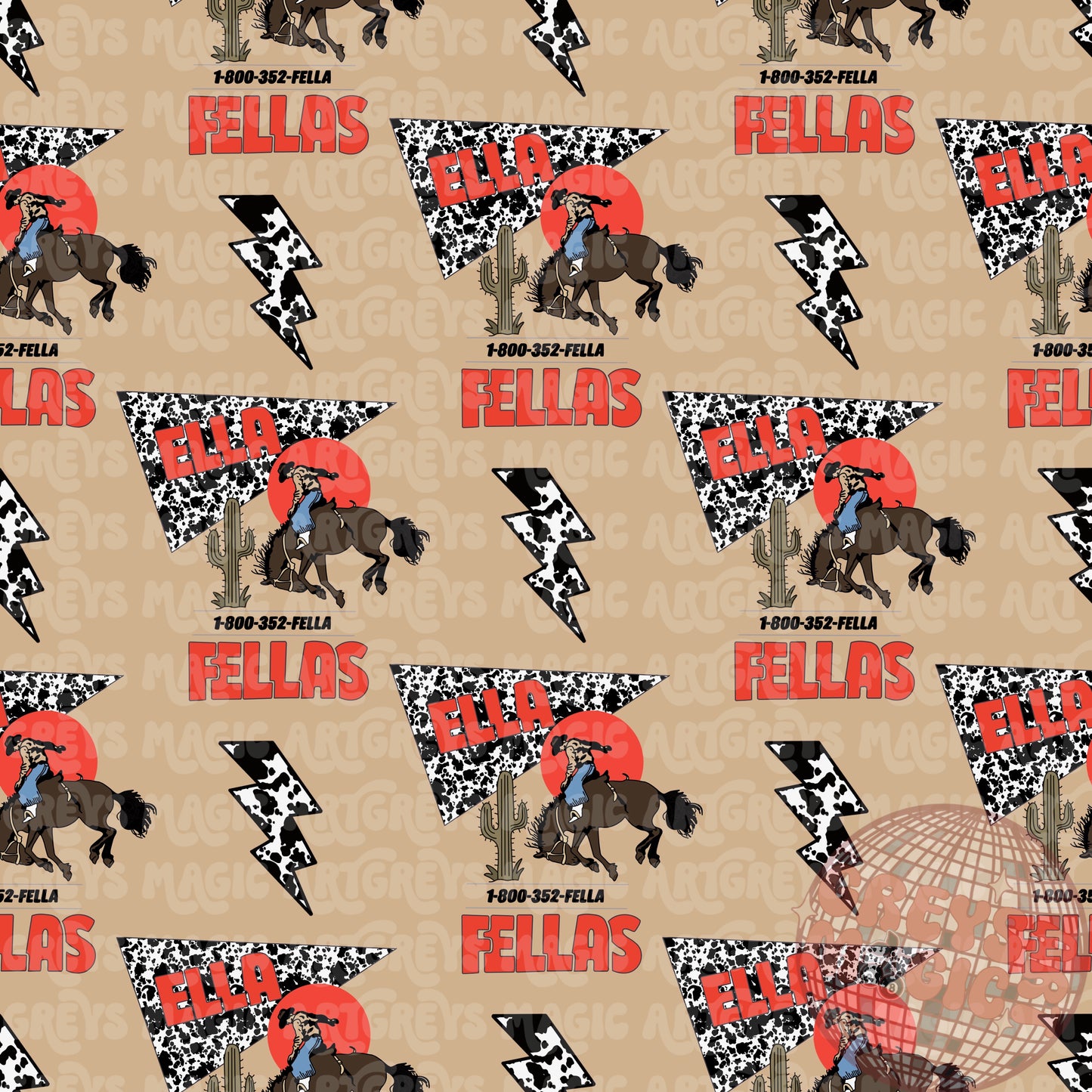 Western Ella Fellas Seamless File