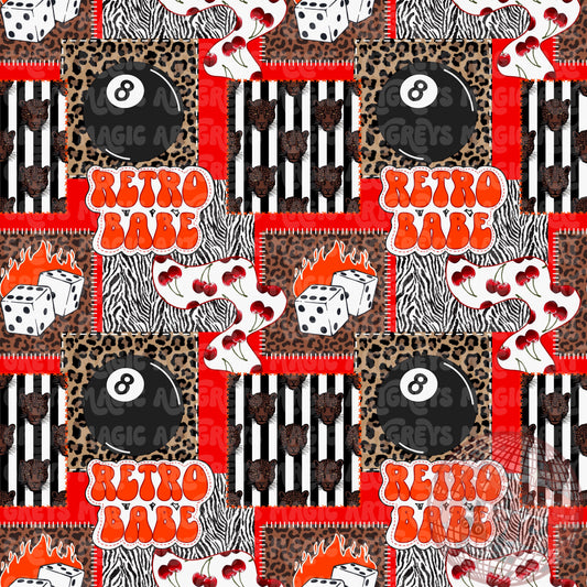 Retro Babe Patchwork Seamless File