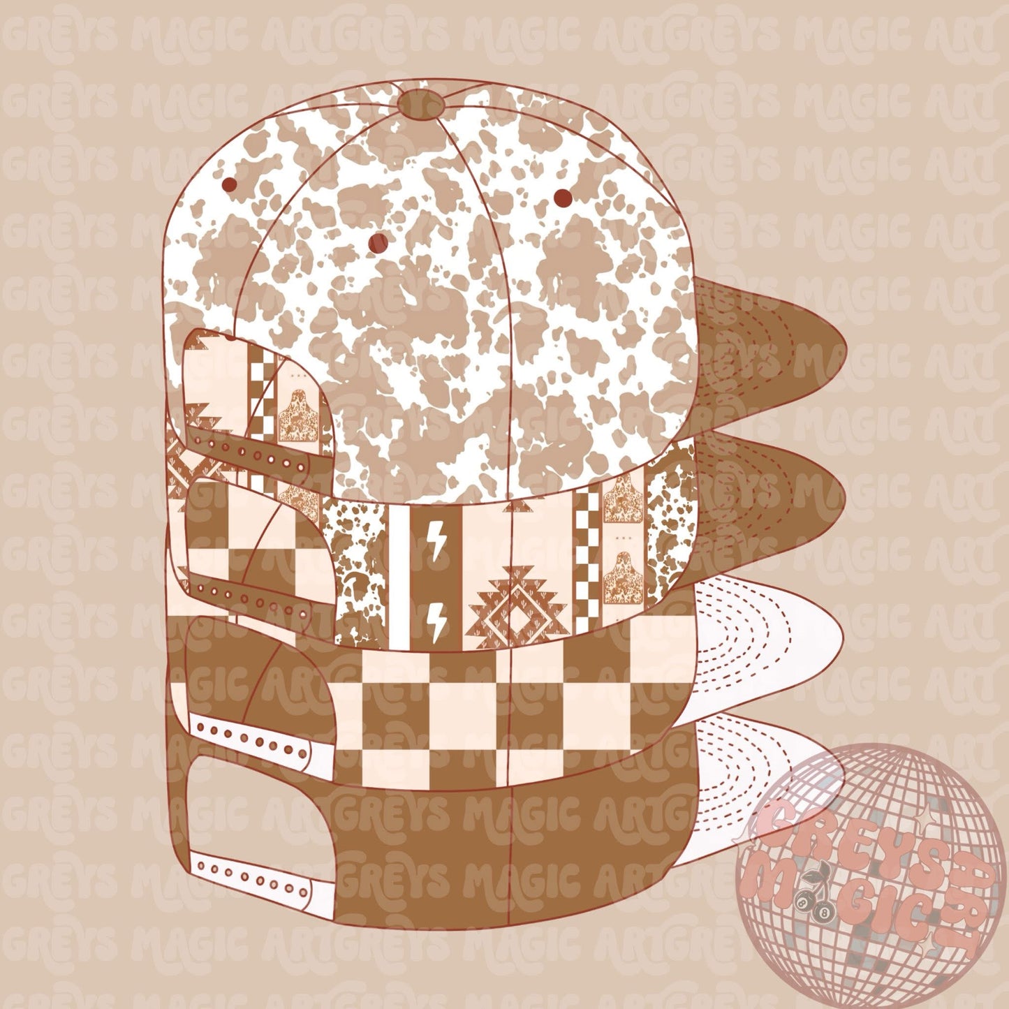 Fall Western Snapbacks PNG