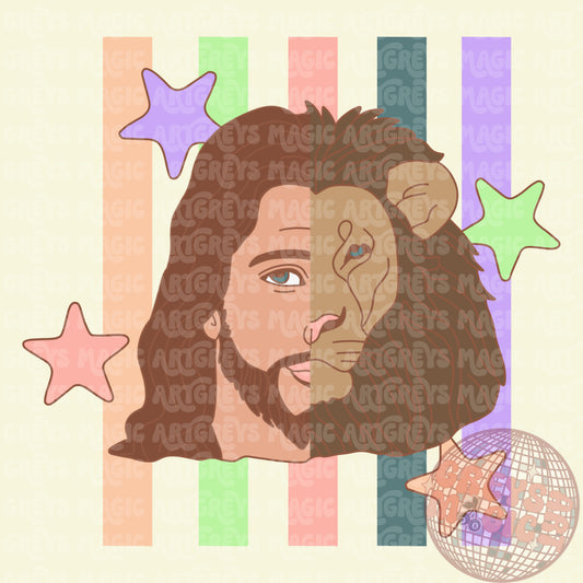 Jesus/Lion Stripes PNG