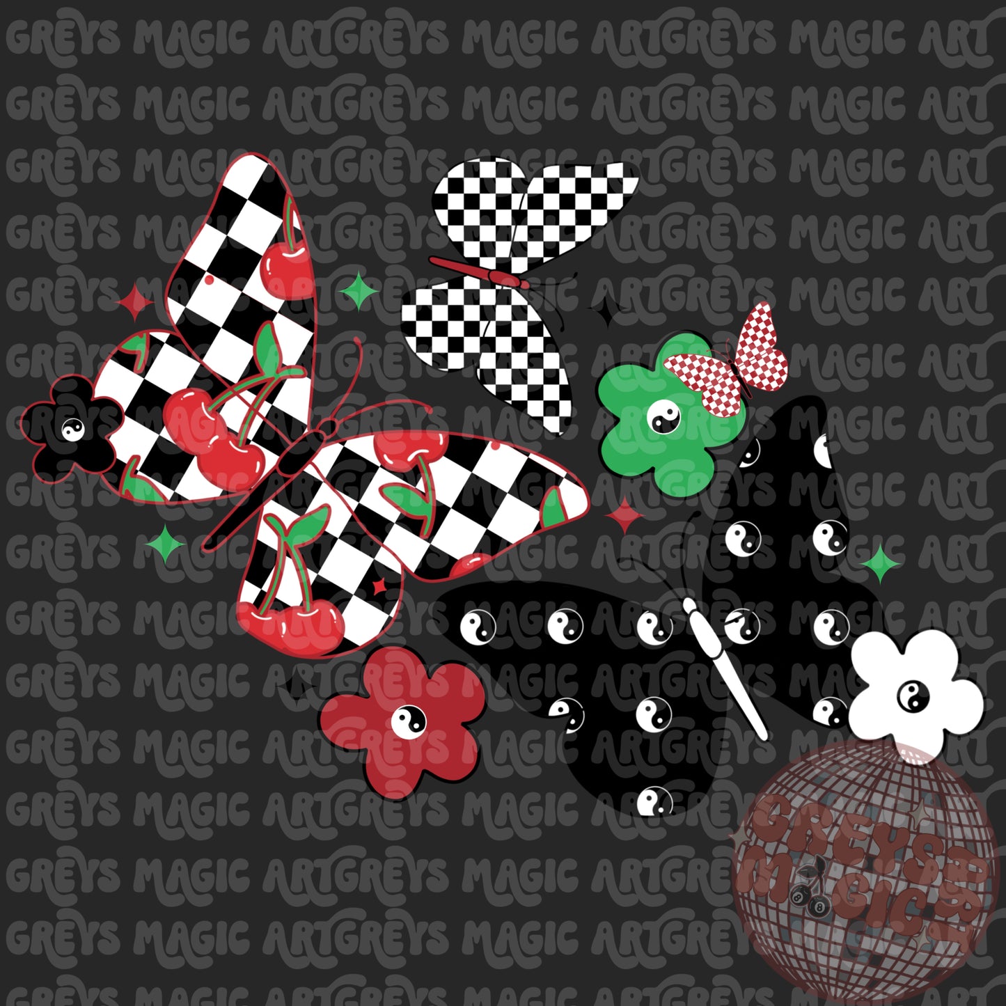 Retro Butterfly PNG