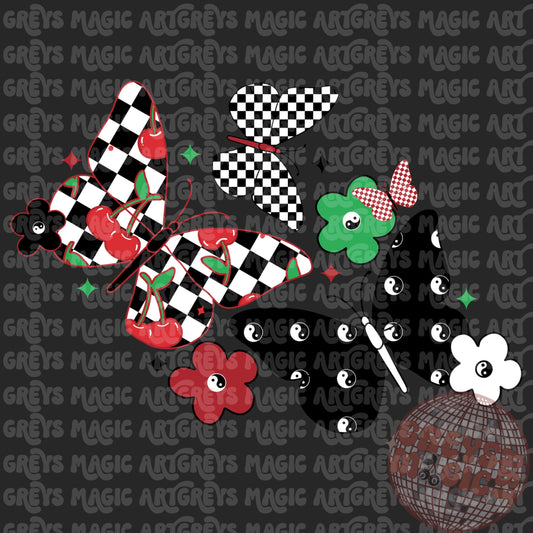 Retro Butterfly PNG