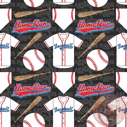 Black Baseball Seamless File