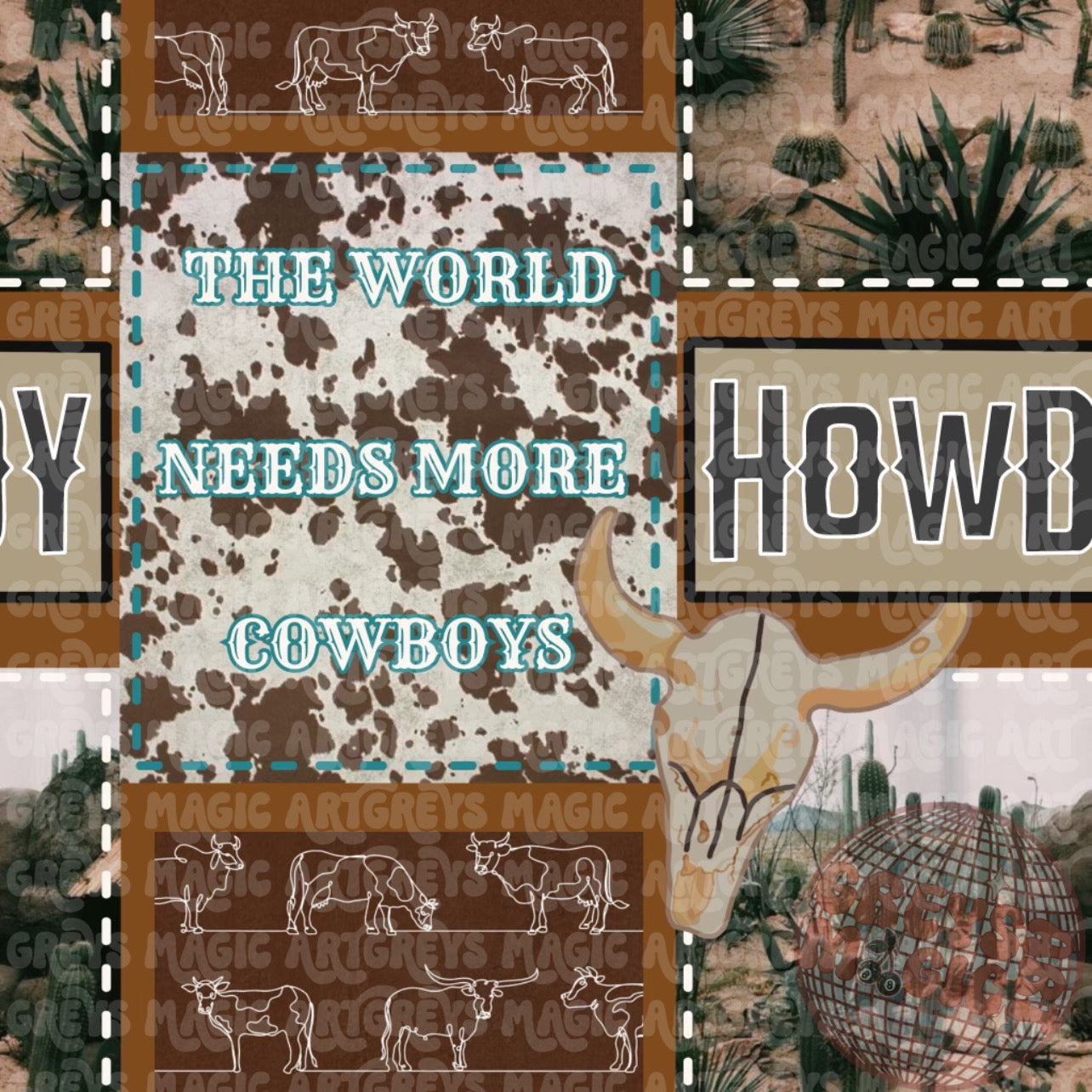 World Needs More Cowboys Seamless File