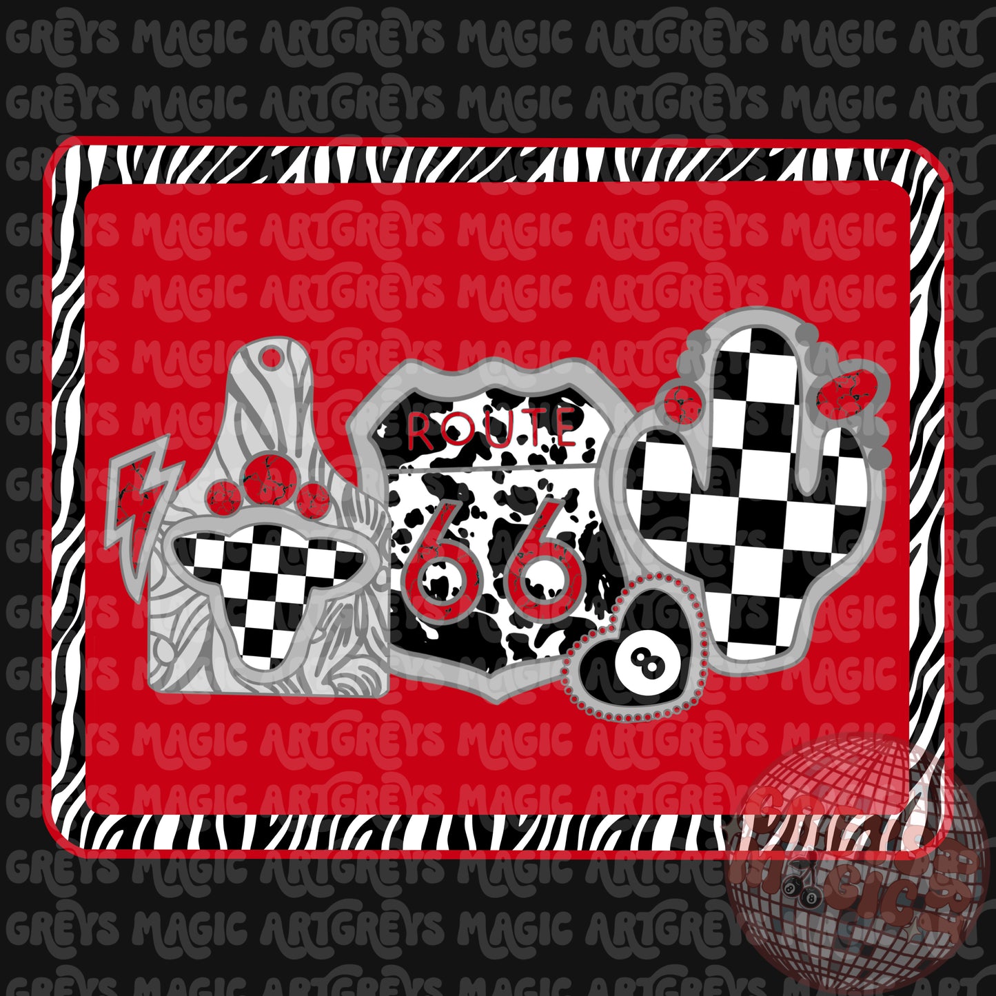 Red Route 66 Conchos PNG