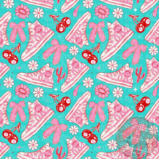 Pink Bow Converse 8ball Cherry Concho Seamless File
