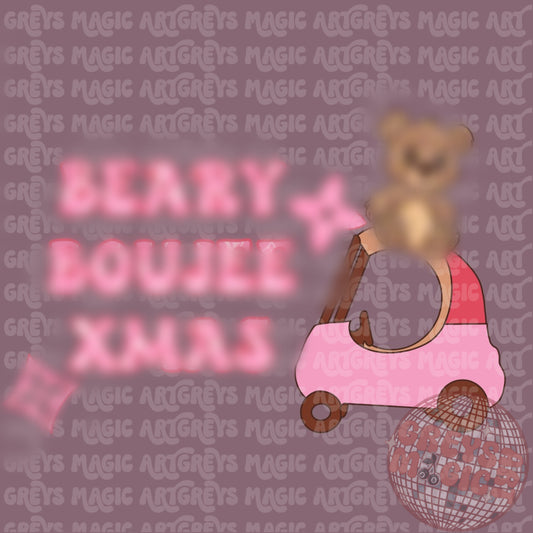 Beary Boujee Xmas PNG