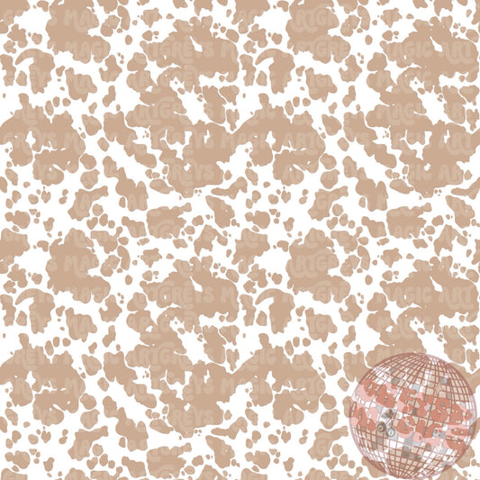 Light Tan And White Cowprint Fall SnapBacks Coord Seamless File