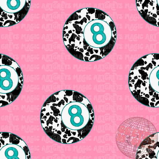 Cowhide Pink 8ball Seamless File