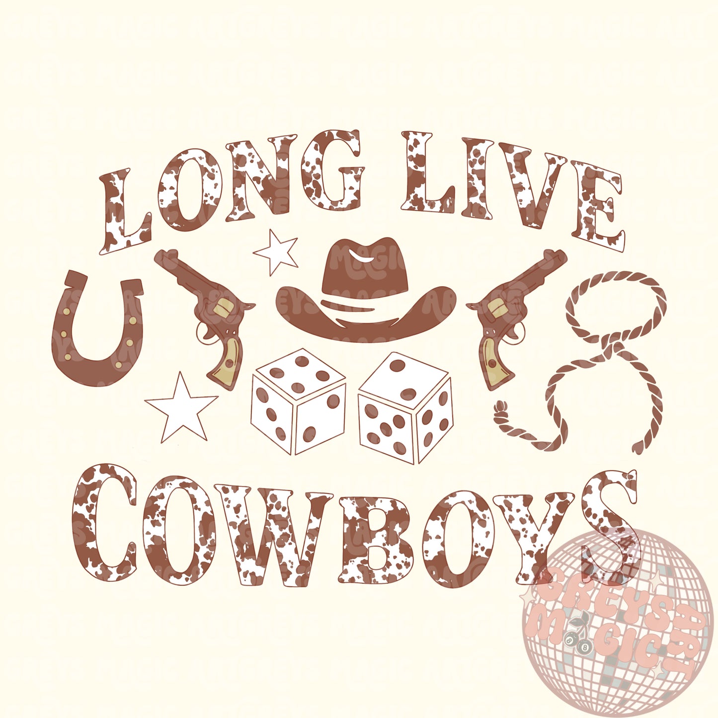 Long Live Cowboys Western PNG