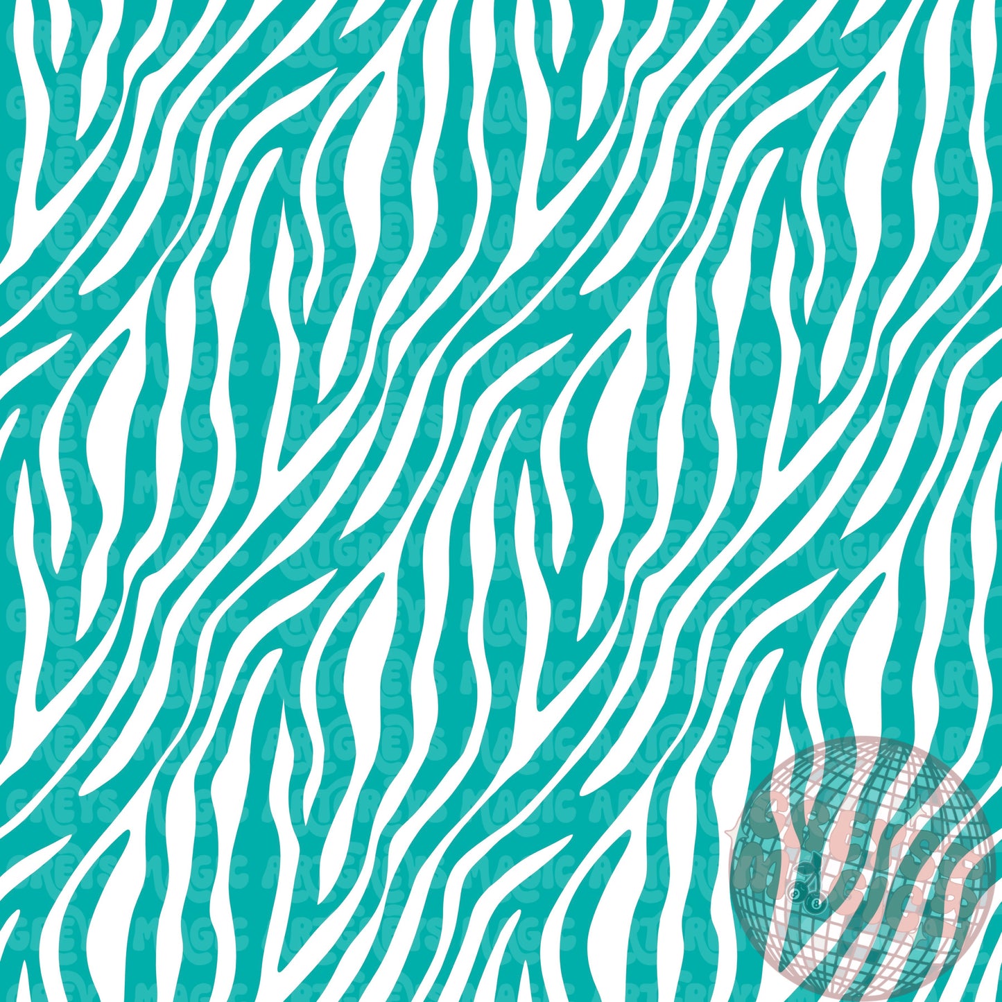 Turquoise Zebra Seamless File
