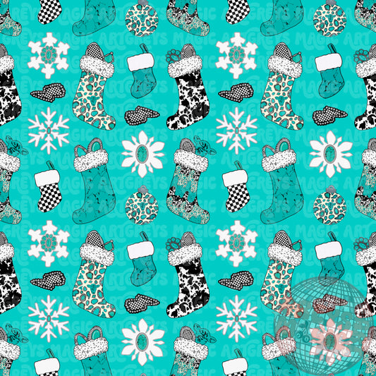 Christmas Stockings With Conchos Seamless File