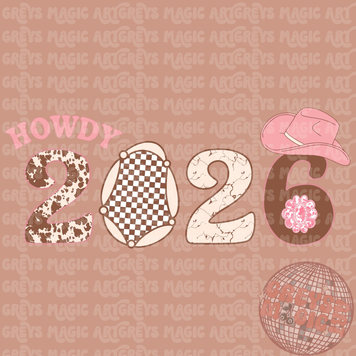 Girls Howdy 2026 PNG