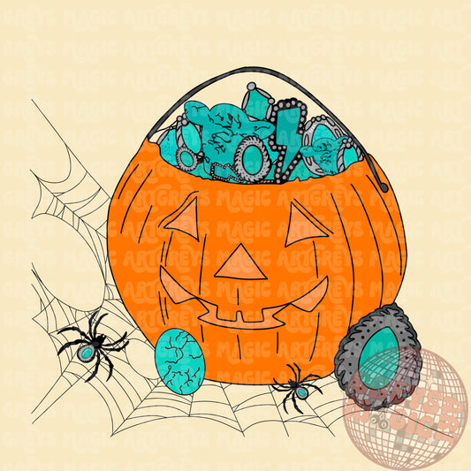 Concho Pumpkin Basket PNG