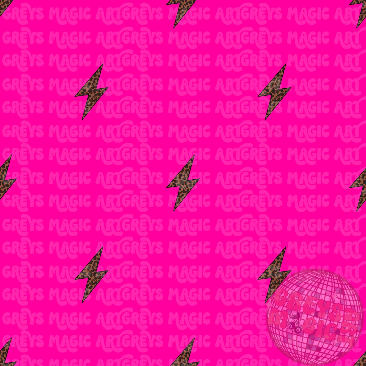 Neon Pink Cheetah Lightening Bolt Seamless File