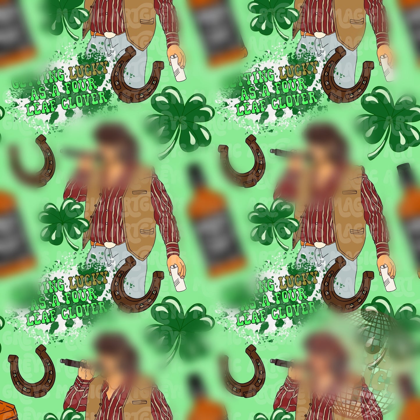 Lucky As A Four Leaf Clover Seamless File