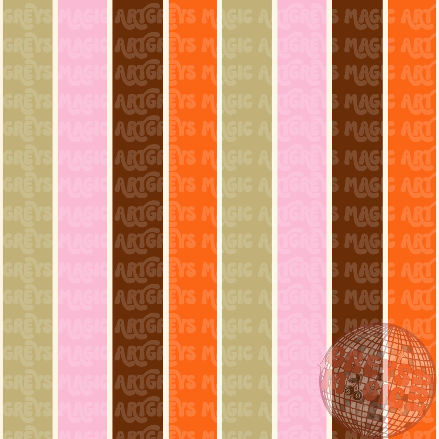 Pink Orange Green And Brown Stripes Seamless File