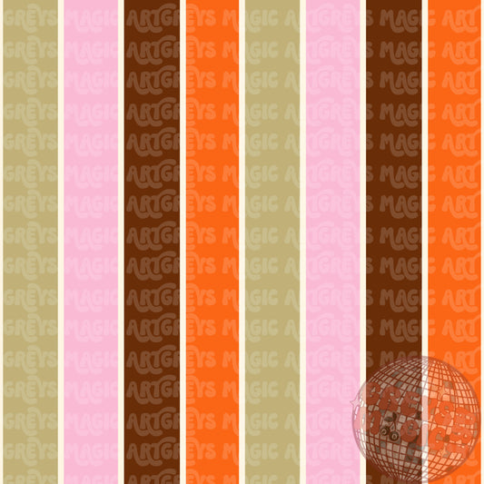Pink Orange Green And Brown Stripes Seamless File