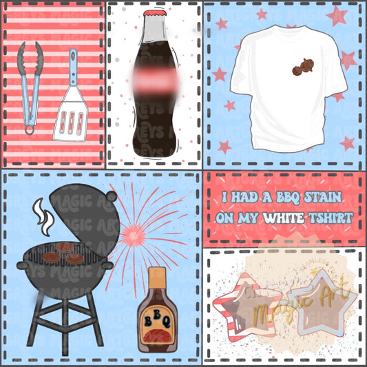 Boys BBQ Stain Tshirt Seamless File