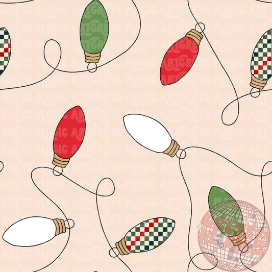 Classic Christmas Lights Seamless File