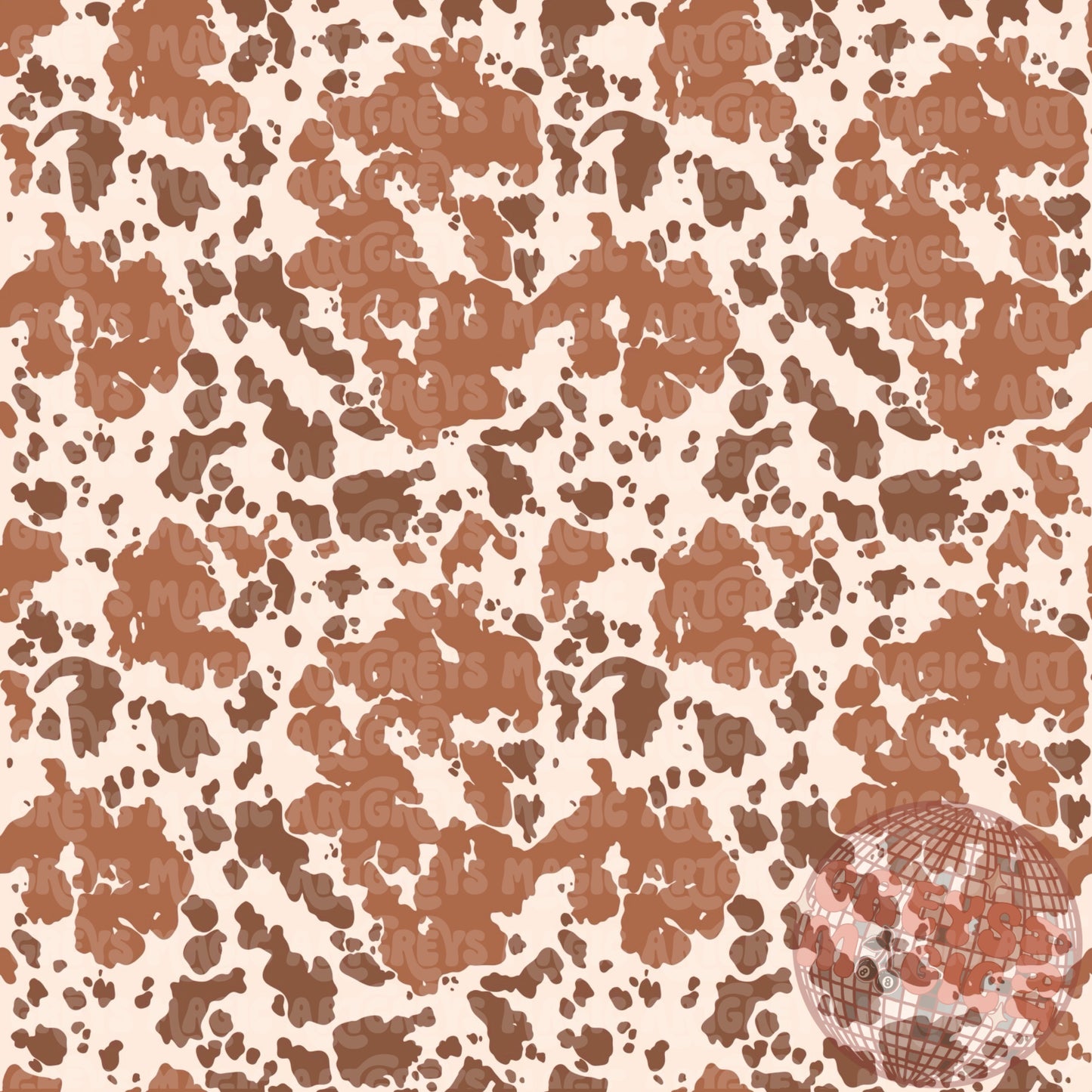 Light Brown And Dark Brown Cowprint Seamless File