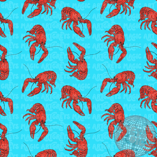 Blue Crawfish Seamless File