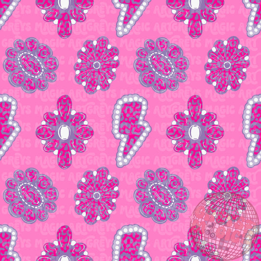 Hot Pink And Purple Cheetah Conchos Seamless File