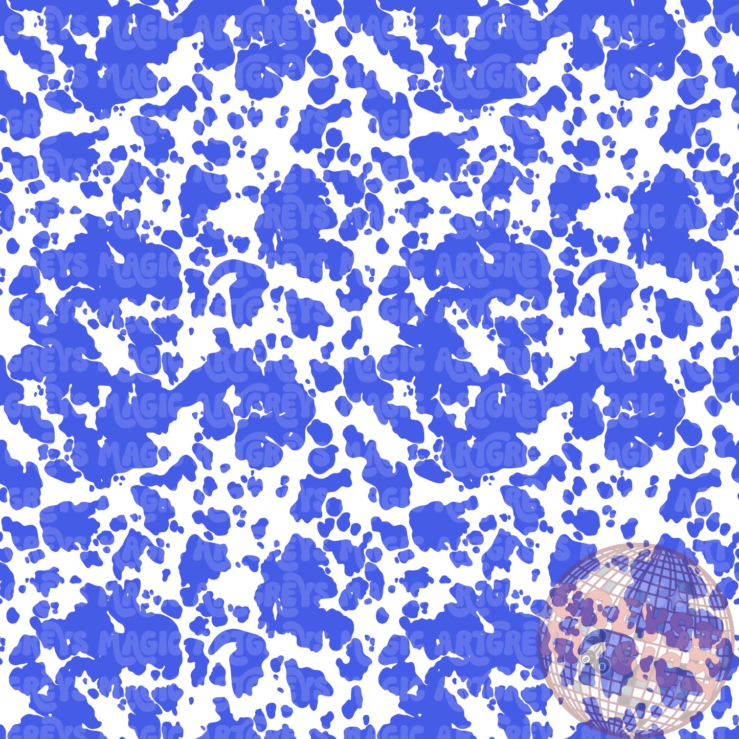 Navy Blue Cowprint Seamless File
